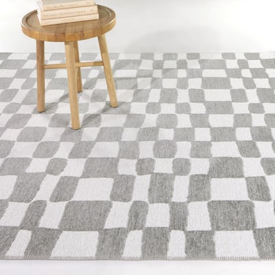 Straker Abstract Checkered Indoor/Outdoor Area Rug