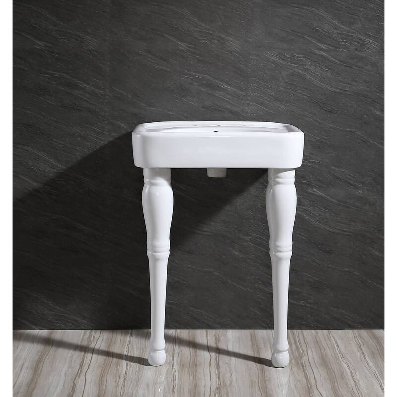 Kingston Brass Robert 25-9/16" Rectangular Porcelain Console Bathroom