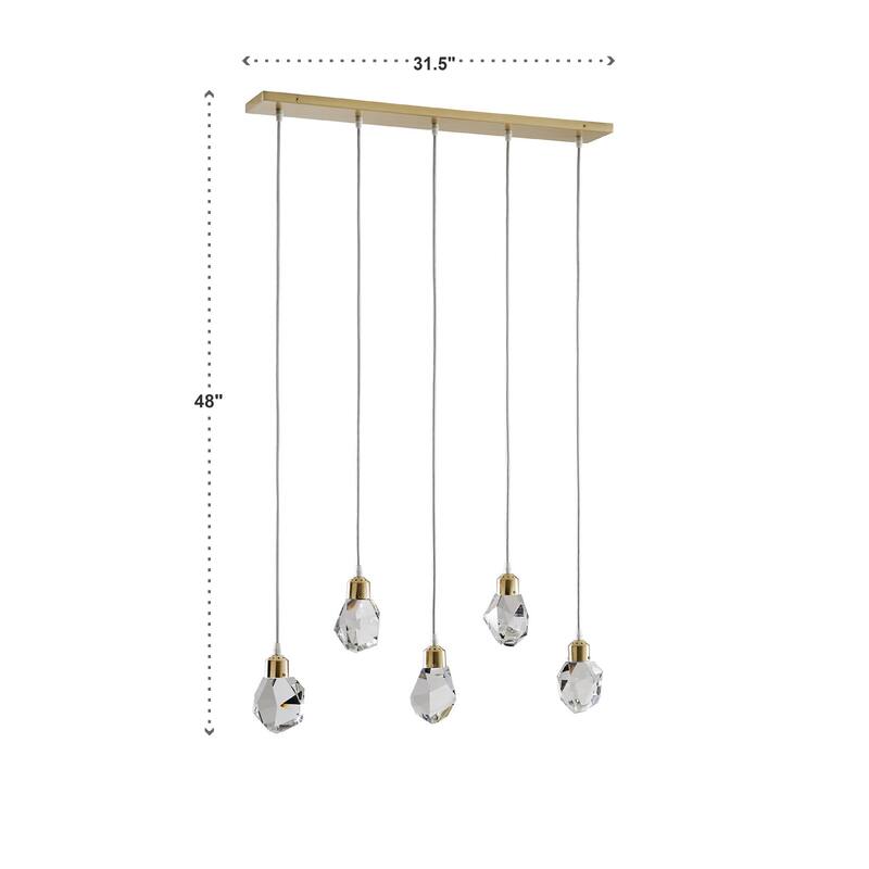 Galway Crystal Rock LED Pendant / Chandelier by iNSPIRE Q Bold