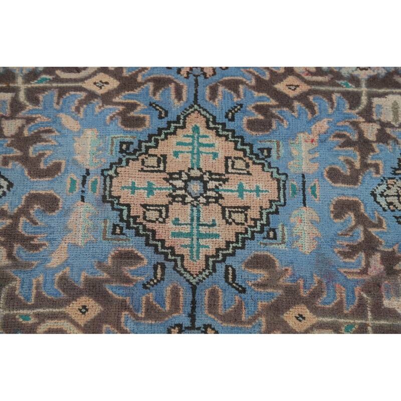 Light Pink Medallion Tabriz Persian Area Rug Handmade Wool Carpet - 9'9"x 12'8"