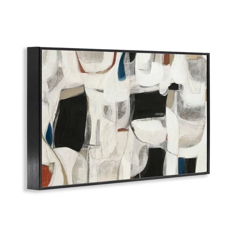 Stupell Dynamic Earthy Shapes Framed Giclee Art Design By Kippi Leonard