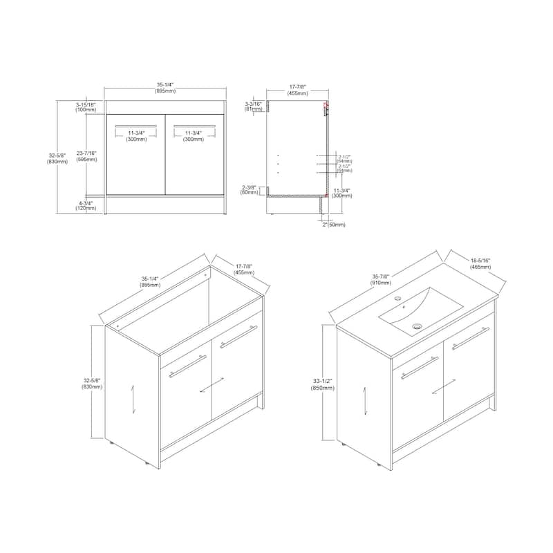 Kay Oak Natural Vanity Kit (Assembly Required)
