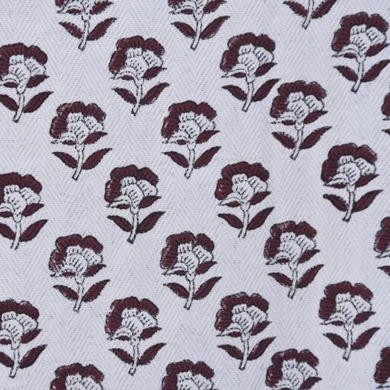 Fabdivine Rohini Handwoven Cotton Blanket- Stylish Block Print Throw for Home Decor & Bed Cover with Handcrafted Fringe, 90"x54"