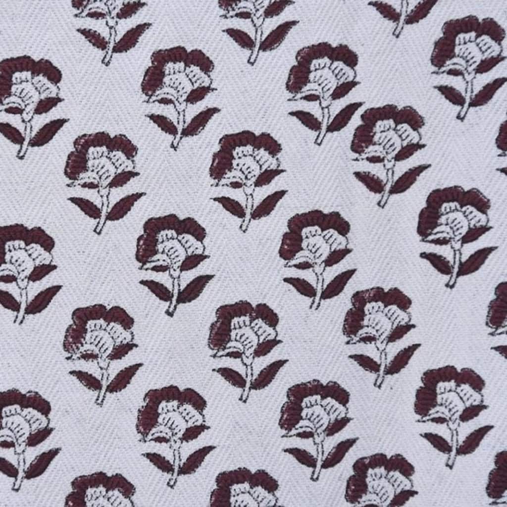 Fabdivine Rohini Handwoven Cotton Blanket- Stylish Block Print Throw for Home Decor & Bed Cover with Handcrafted Fringe, 90"x54"