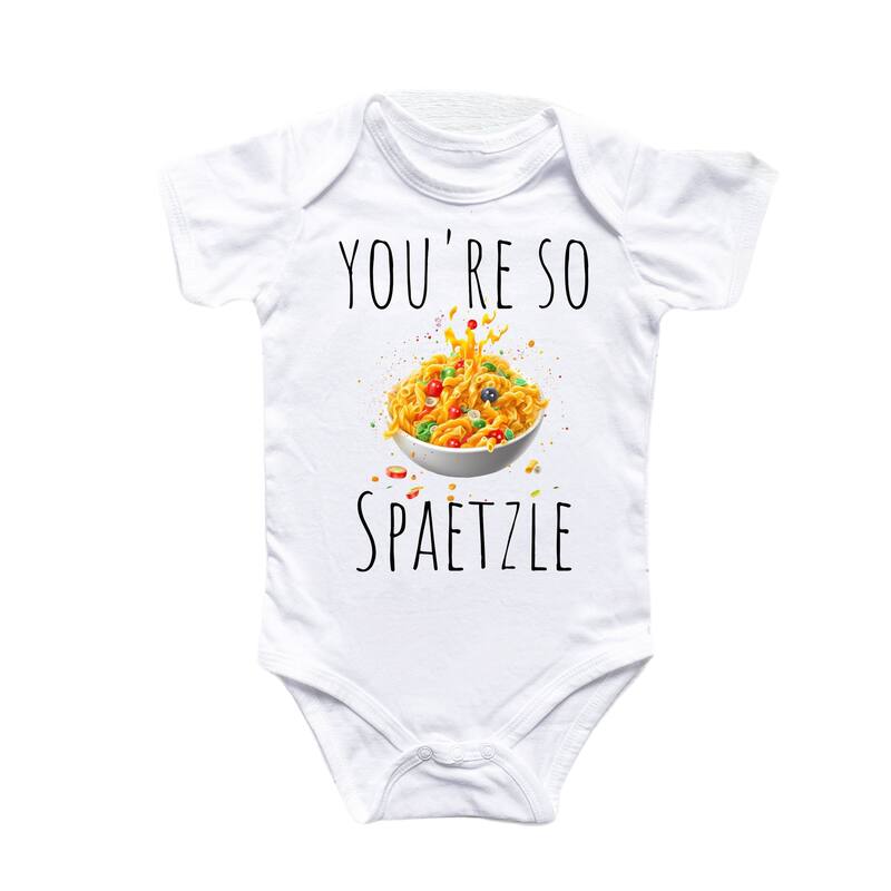 German Spaetzle Oktoberfest - Baby Boy Girl Clothes Infant Bodysuit Funny Cute Newborn - White - 6-9M