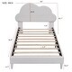 preview thumbnail 2 of 13, Twin Size Upholstered Cloud-Shape Bed ,Velvet Platform Bed with Headboard