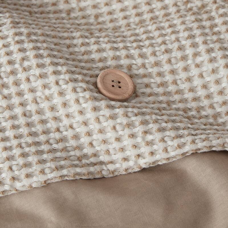 Adalyn Cotton and Rayon from Bamboo Blend Waffle Weave Duvet Cover Set by Clean Spaces