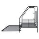 preview thumbnail 25 of 38, Metal Twin Size House Bed with Trundle and Built-in Shelf and Grid,Kids and Baby