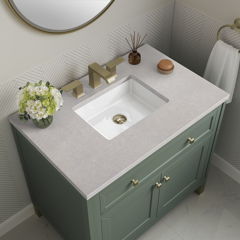 James Martin Vanities Chicago 36" Single Vanity, Smokey Celadon
