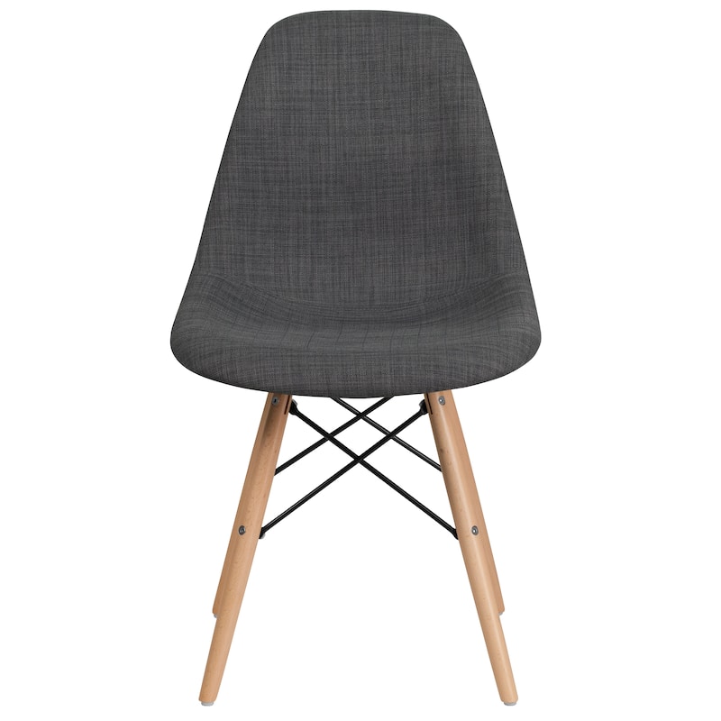 2 Pack Elon Series Fabric Chair with Wooden Legs