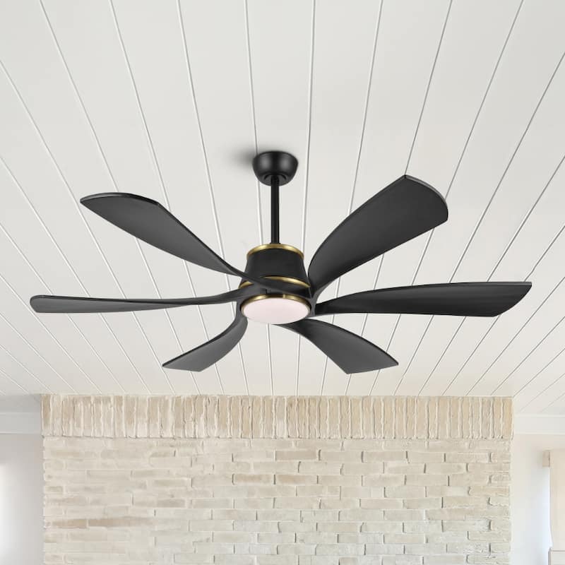 MLiAN 60 inch 6-Blades Indoor Smart LED Ceiling Fan With Remote... - 60inch