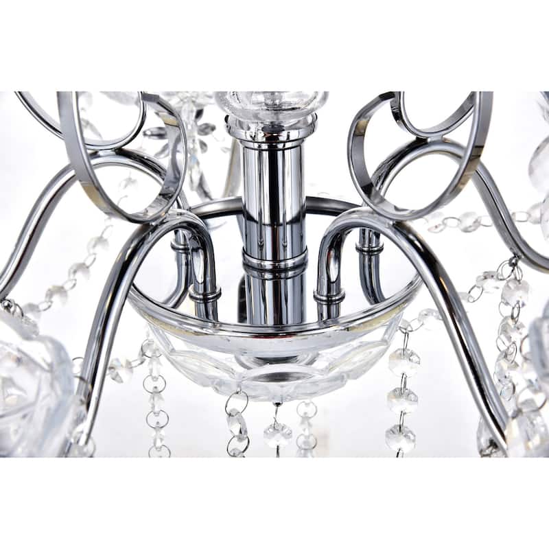 Elegant Lighting Voltaire 5 Light 22" Wide Crystal Chandelier
