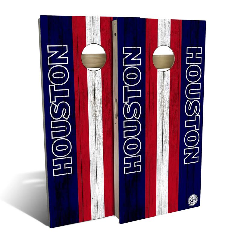 Houston Football Outdoor Cornhole Board Set - Premium 2x4 - Include ALL Accessories