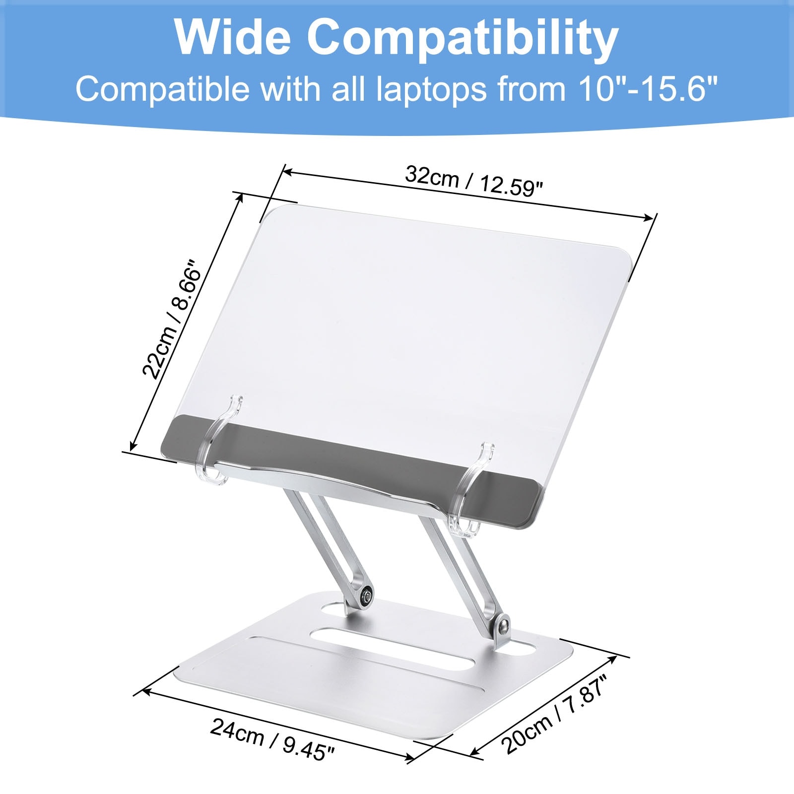 Unique Bargains Acrylic Book Stand Adjustable Height Book Holder for Textbook Magazine, Silver