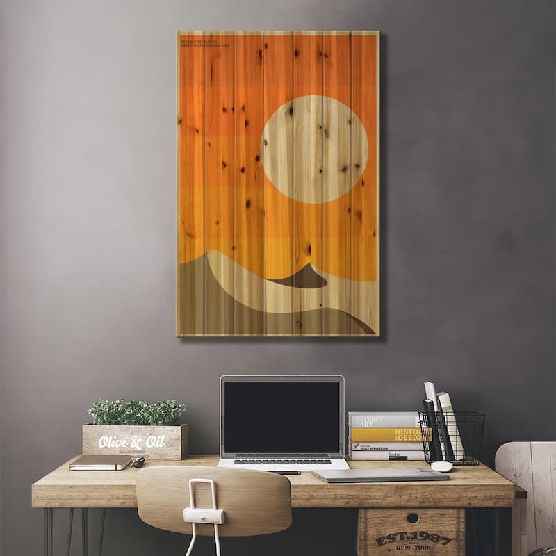 Death Valley I Print On Wood by Jazzberry Blue - Multi-Color