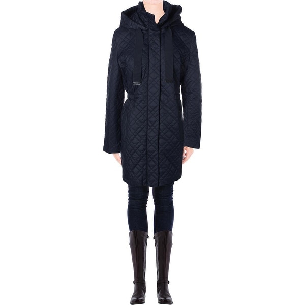 Elie Tahari Womens Mary Kate Puffer Coat Quilted Zip Front