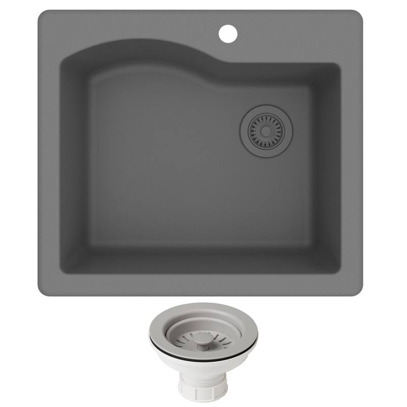 Kraus Quarza 25" Undermount Single Basin Granite Composite Kitchen