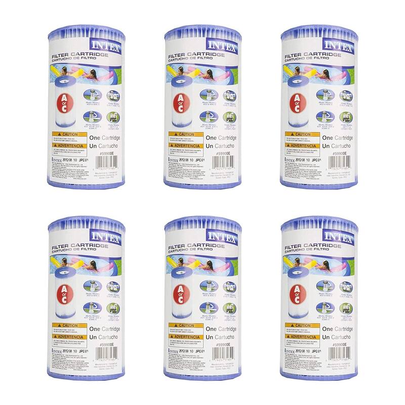 Intex Pool Easy Set Type A Replacement Filter Pump Cartridge 6 Pack 29000E