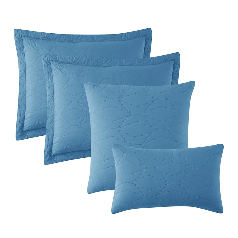 Clara Clark Bedspread Quilt Set - Ellipse Weave Pinsonic Lightweight Coverlet Set