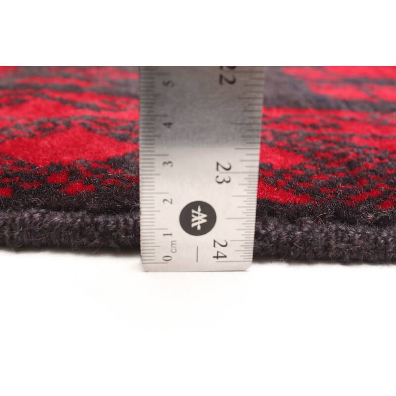 ECARPETGALLERY Hand-knotted Teimani Red Wool Rug - 4'0 x 6'6