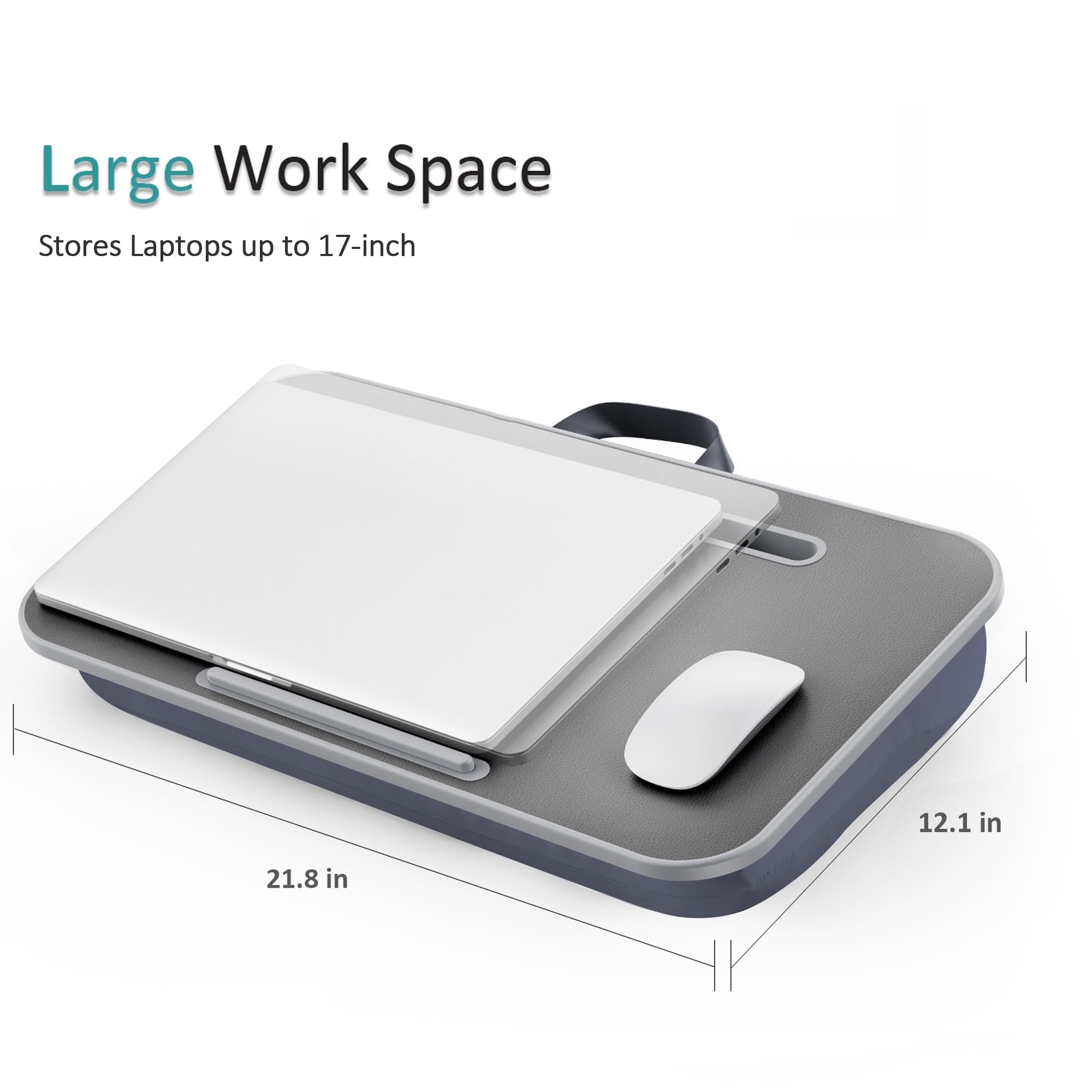 Portable Laptop Lap Desk with Pillow Cushion Fits up to 17 inch