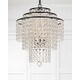 preview thumbnail 7 of 5, Arielle Crystal 18" wide Bronze Chandelier - 18'' W x 20.36'' H