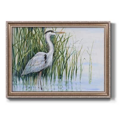 Heron in the Marsh I Premium Framed Canvas- Ready to Hang