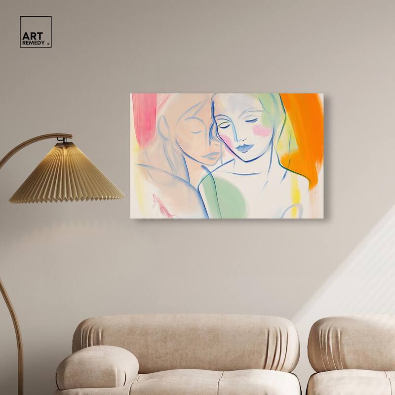 Brushstroke Bond Canvas by Art Remedy, Gallery Wrapped