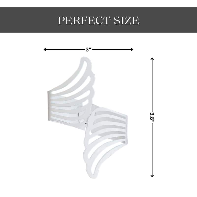 Cuff Metal Wings Tieback Angel - 3.8"L x 3"W x 2.5"D
