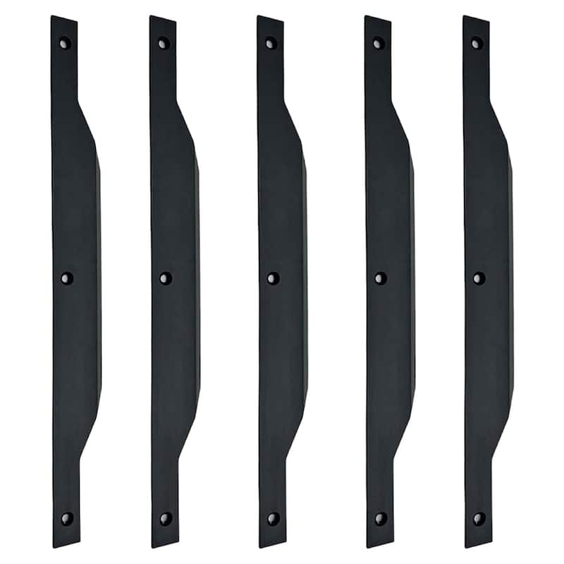 Modern Thin Metal Pull Handles - Set of 5 - Black