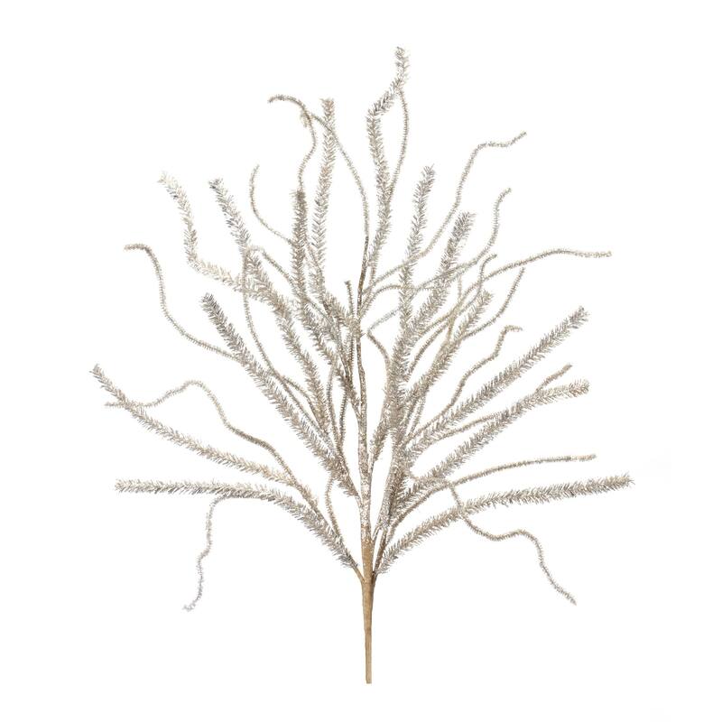 Artificial Glittered Pine Tinsel Branch Sprays - 30" - Set of 2