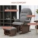 preview thumbnail 17 of 30, Nursery Glider Rocking Chair w/ Ottoman, Thick Padded Cushion Seating