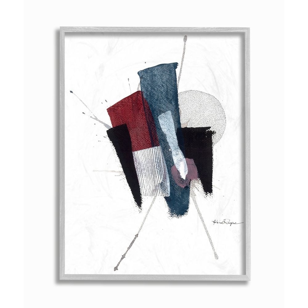 Shop Stupell Industries Abstract Color Brush Strokes Over