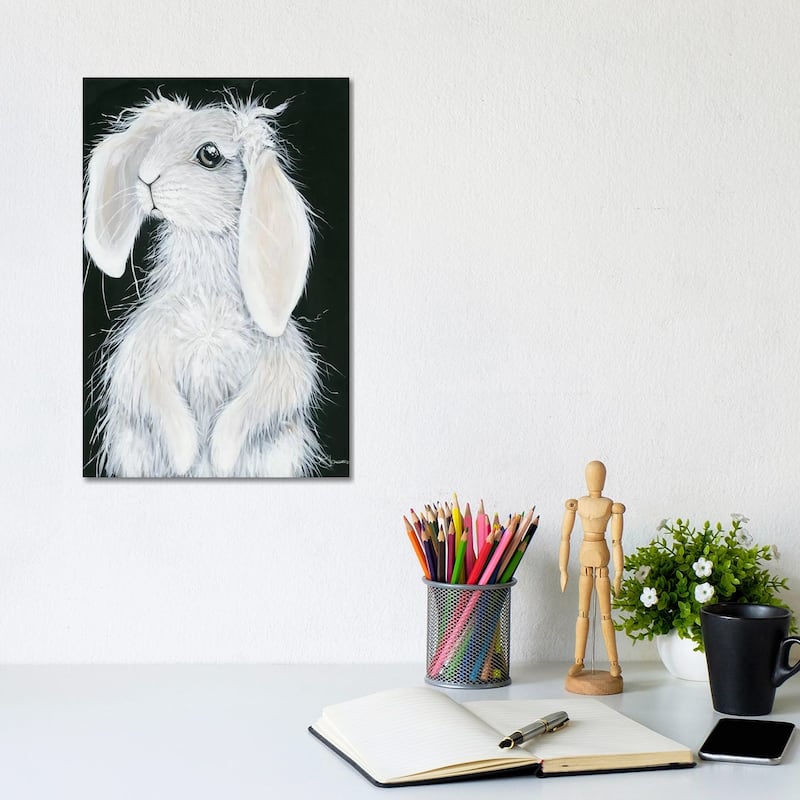 iCanvas "Bunny" by Hollihocks Art Canvas Print - 12x8x0.75