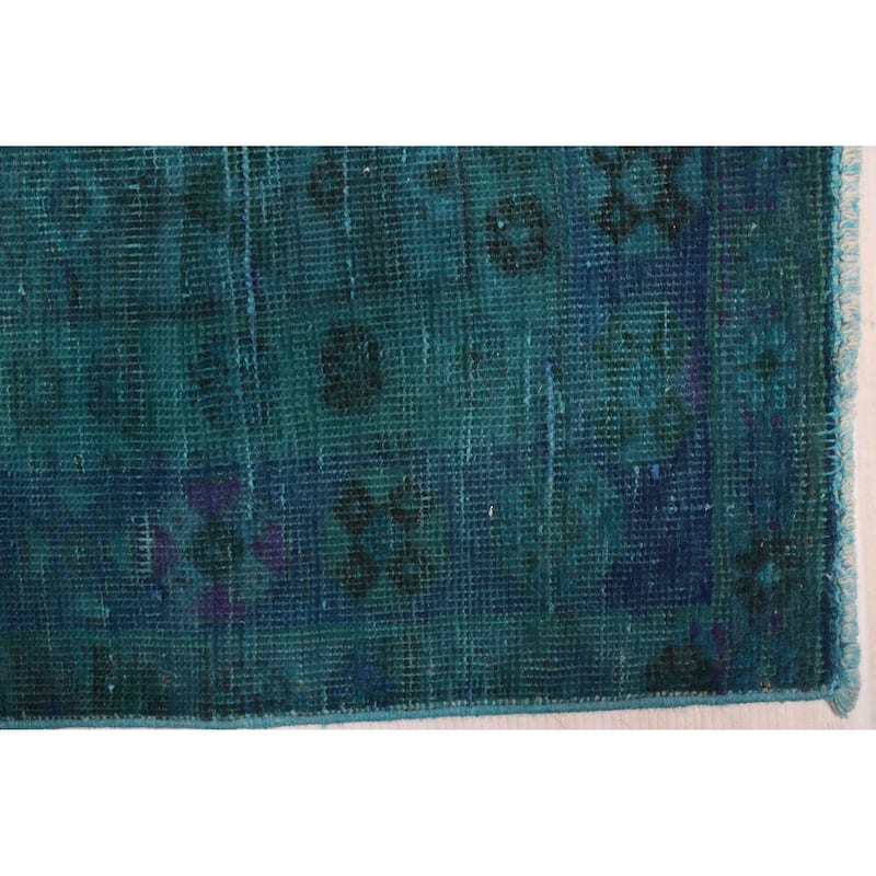 ECARPETGALLERY Hand-knotted Color Transition Teal Wool Rug - 4'1 x 6'7