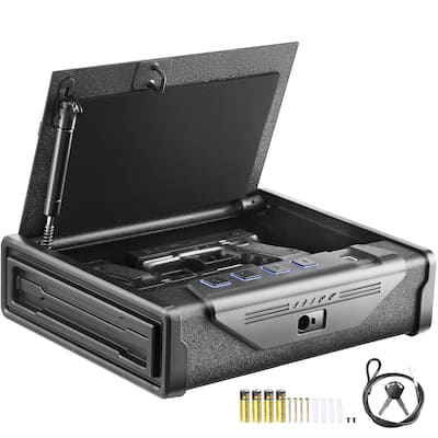Gun Safe for Pistols, Biometric Gun Safe with Three Quick Access Ways of Fingerprints, Passwords and Keys