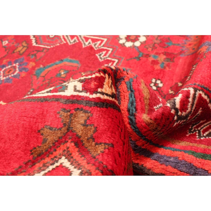 ECARPETGALLERY Hand-knotted Andelz Red Wool Rug - 4'4 x 6'7