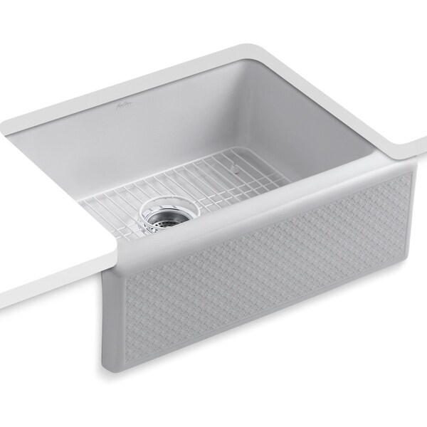 Kohler K 14572 T3 Artist Editions Evenweave Design On Alcott 8 5 8 X 25 X 22 Undermount Kitchen Sink With 5 Faucet Holes