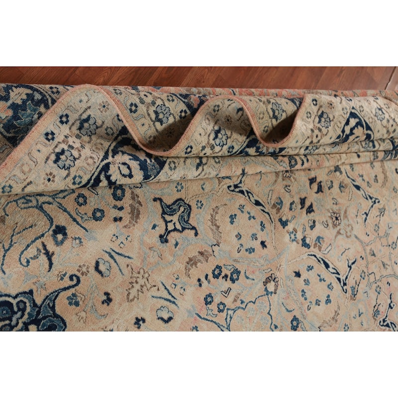 Hand Knotted Oriental 100% Wool Carpet Traditional All-Over Coral Ziegler Area Rug - 9' 7'' X 8' 2''