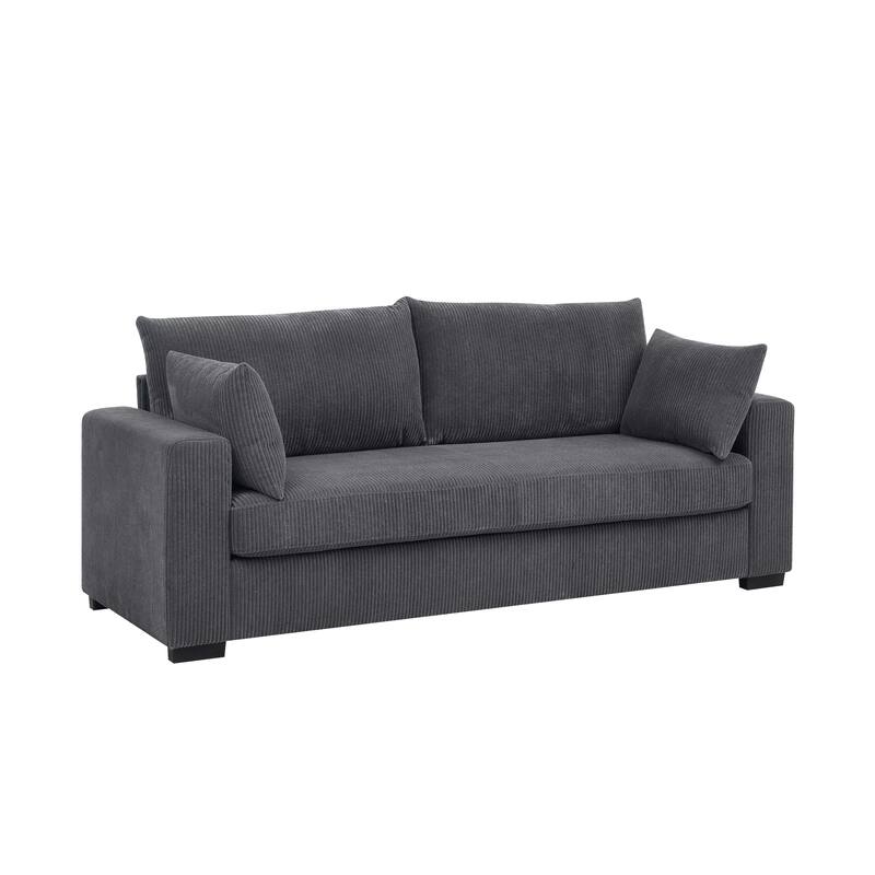 Dark Gray Corduroy Sofa