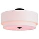 preview thumbnail 7 of 10, Burnaby White Linen Semi-flush Drum Ceiling Light