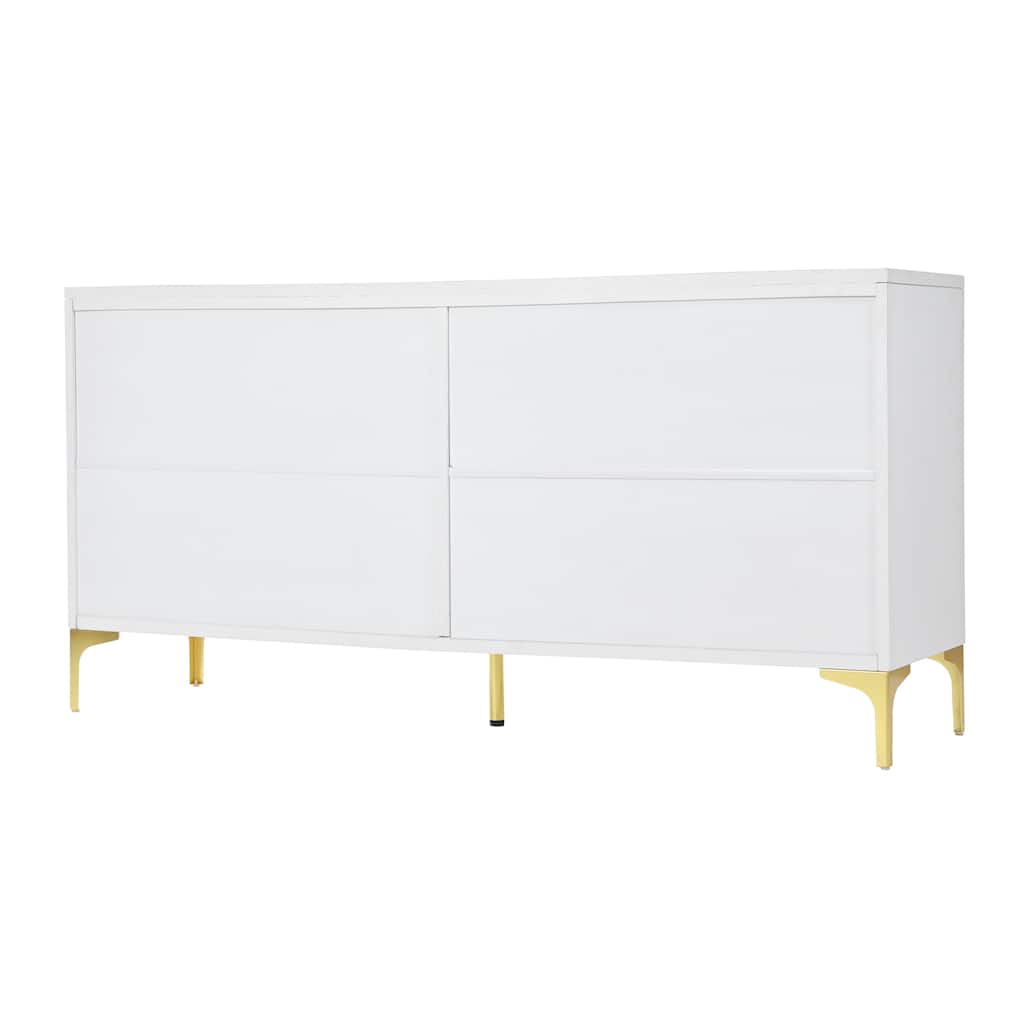 sideboard with 4 doors and metal legs