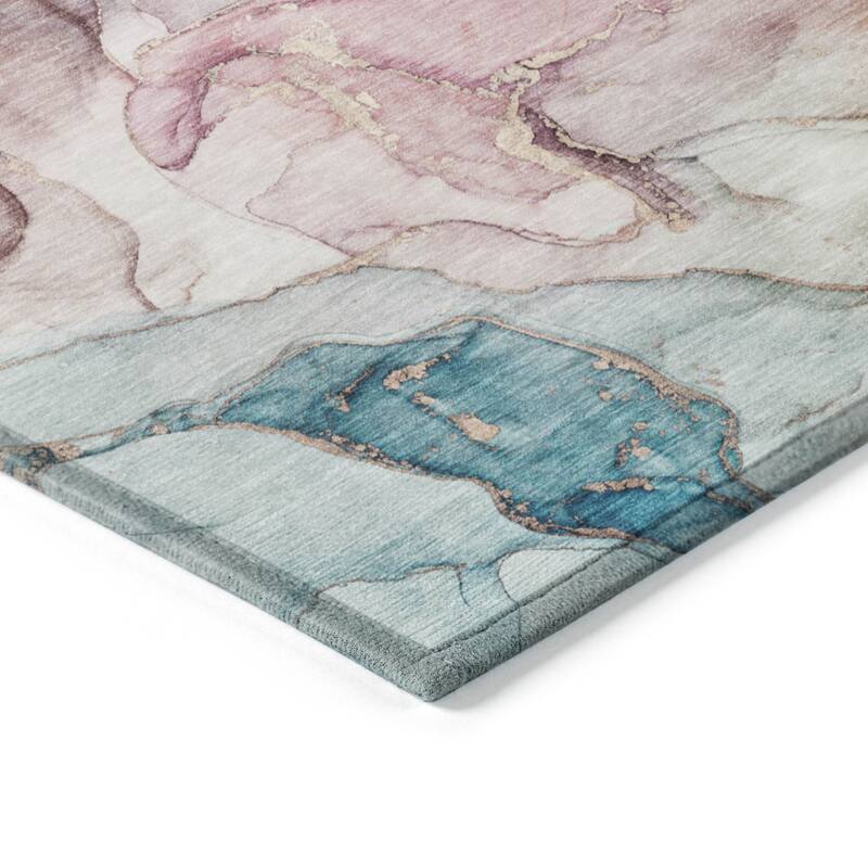 Dava Unique Abstract Weather Resistant Current & Stylish Outdoor Rug