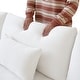 preview thumbnail 5 of 15, Oversized Linen Sectional Sofa Down Filled U-Shaped Couch for Living Room Set