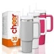 preview thumbnail 4 of 46, Cheer Collection Insulated Tumbler with Reusable Straw