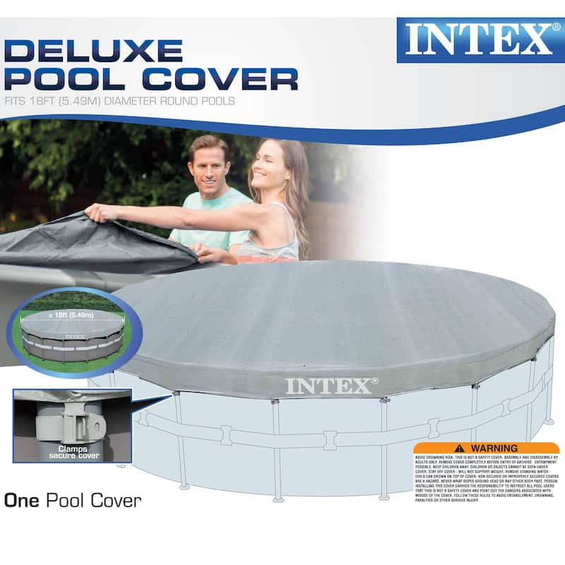 Intex 18' Ultra Frame Swimming Pools UV Resistant Deluxe Debris Cover (6 Pack)