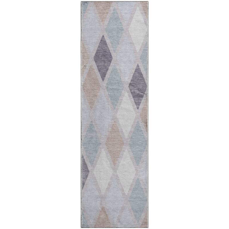Premium Washable Super Soft Mosaic Diamonds Mayfield Rug