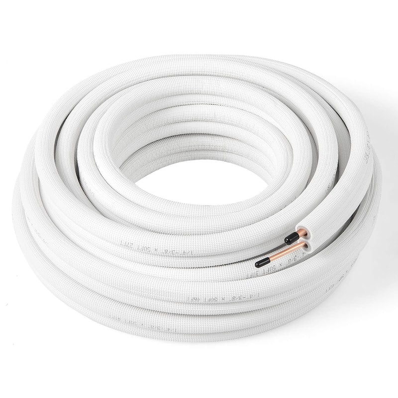 Costway 25/50 FT Air Conditioning Copper Tubing Hose Extension for