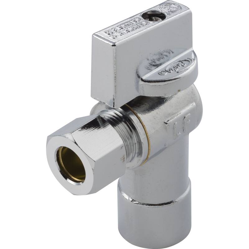 PROFLO 1/2" x 3/8" Quarter Turn Angle Valve - Chrome