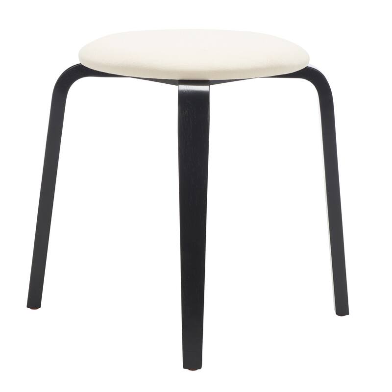 SAFAVIEH Thirza Upholstered Stackable Stool - 22 In. W x 22 In. D x 19 In. H - 22Wx22Dx19H